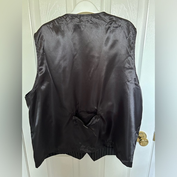 🖤Spirit Halloween Men’s Gangster Costume Pinstriped Vest With Hat🖤 - Picture 7 of 16